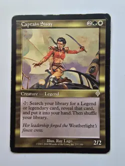 Captain Sisay MTG Invasion Set Regular Rare Card Hp-dm Condition - Image 1