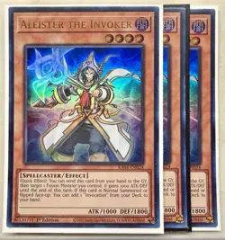 Yugioh! 3x Aleister the Invoker Alt Art RA04-EN024 Ultra Rare 1st Ed NM - Image 1