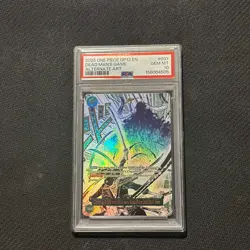 ONE PIECE OP12-ALT ART DEMON AURA NINE-SWORD STYLE DEAD MAN'S GAME PSA 10 GEM MT - Image 1