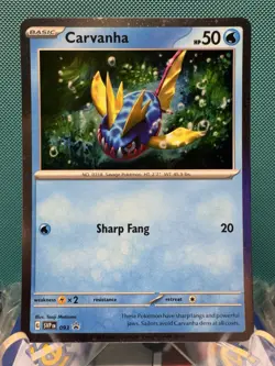 Carvanha 093 Sv: Scarlet & Violet Promo Cards Cosmos Holo Fart Swirl NM 2735 - Image 1