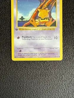 Pokemon Card - Abra Base Set (Shadowless) 43/102 1st Edition LP - Image 2