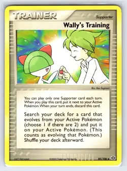 Wally's Training 85/106 2005 EX Emerald Pokemon Card Nintendo Trainer - Nm/Vlp - Image 1