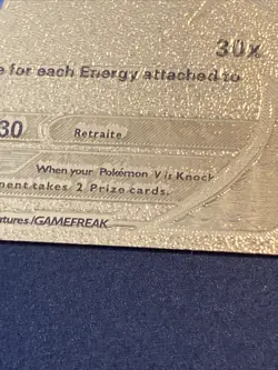 RARE MISPRINT ERROR Pokemon TCG Mew V Pokemon Gold Foil Fan Pokemon Card - Image 5