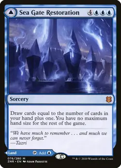 Sea Gate Restoration // Sea Gate, Reborn [Zendikar Rising] Foil Near Mint - Image 1