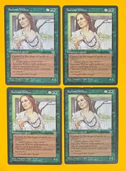 MTG AUTUMN WILLOW (x 4) Homelands (OldManMTG 005-848) - Image 1