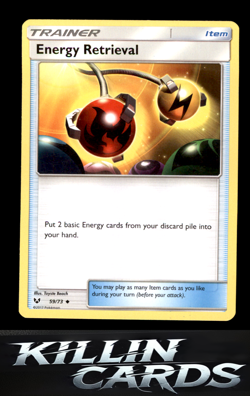 Energy Retrieval 59/73 Uncommon Shining Legends Pokemon Card NM - Image 1