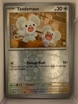Tandemaus 153/182 Common Paradox Rift Pokemon Reverse Holo Near Mint - Image 1