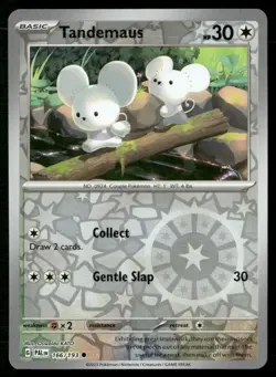 Tandemaus 166/193 Common Paldea Evolved Pokemon Reverse Holo Near Mint - Image 1