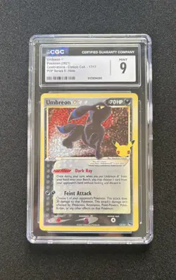 Pokemon Umbreon Gold Star Celebrations Classic Collection CGC 9 - Image 1