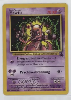 Mewtwo German Pokemon WOTC Black Star #14 1999 - Image 1
