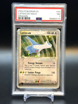 2003 Pokemon Ex Dragon #94 Latios Ex Holo PSA 7 NM Pokemon TCG - Image 1