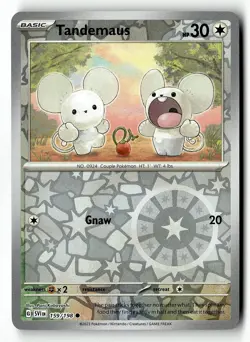 Tandemaus 159/198 Common Scarlet & Violet Pokemon Reverse Holo Near Mint - Image 1