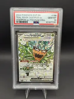 PSA 10 - Pokemon 2024 Teal Mask Ogerpon ex 166 SVP Black Star Promo - Image 1