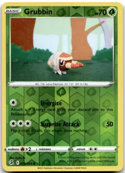 Grubbin 018/264 Common Fusion Strike Pokemon Asako Ito Near Mint - Image 1