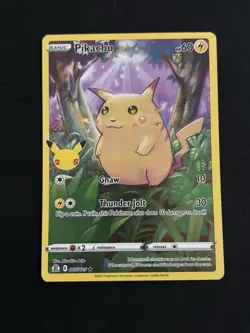 Pikachu 005/025 Celebrations Holo Pokemon TCG - NM - Image 1