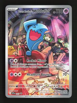 Team Rocket's Wobbuffet 203 Holo Promo Scarlet & Violet Promo Pokemon Near Mint - Image 1