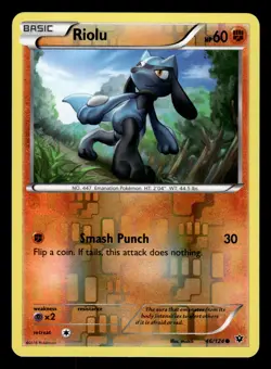 Riolu 46/124 Reverse Holo XY Fates Collide Pokemon Card - Image 1