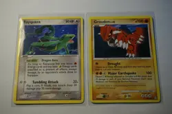 Legendary Pokemon Lot: Rayquaza 14/146, Groudon 29/146 both non-holo - Image 1