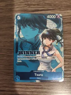 One Piece Winner Pack 2025 Vol 4 Tsuru OP06-051 Stamped Promo - Image 1