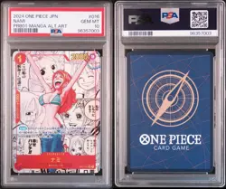 2024 ONE PIECE PRB01 JP #016 NAMI MANGA ALT ART PSA 10 - Image 3