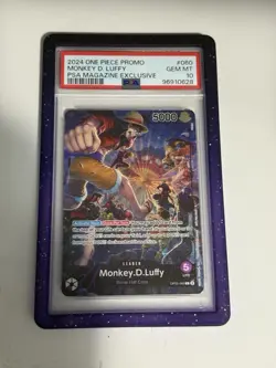 2024 One Piece Monkey D. Luffy OP05-060 PSA-Magazine-Exclusive PSA 10 #060 - Image 1