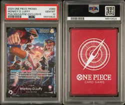 2024 One Piece Monkey D. Luffy OP05-060 PSA-Magazine-Exclusive PSA 10 #060 - Image 2