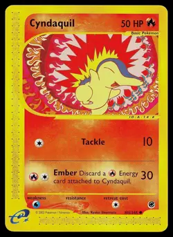 Pokemon Card - Cyndaquil Expedition Base Set 105/165 Common - Image 1