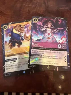 Belle Accomplished Mystic AND Beast Gracious Prince Promo Disney Lorcana Card - Image 1