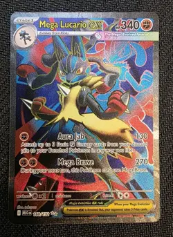 Mega Lucario EX Full Art Holo Card 160/132 - Image 1
