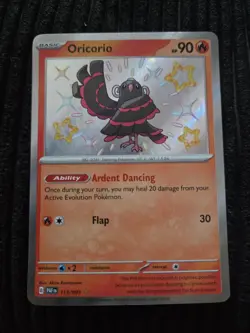Oricorio 113/091 Holo SV: Paldean Fates Pokemon Card NM - Image 1