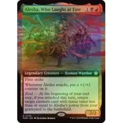 FOIL ALESHA, WHO LAUGHS AT FATE (EXTENDED ART) X4 Foundations FDN Magic MTG CARD - Image 1