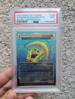 MTG SpongeBob SquarePants FOIL PSA 9 MINT SpongeBob Magic Card SLD #1932 - Image 1