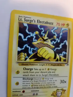 Lt. Surge's Electabuzz Gym Pokemon Card Base WOTC NM - Image 3
