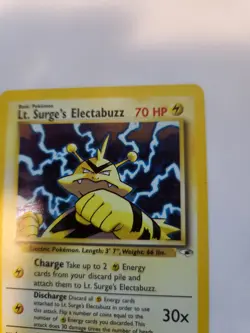 Lt. Surge's Electabuzz Gym Pokemon Card Base WOTC NM - Image 5