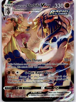 Pokemon Card Rapid Strike Urshifu VMAX Brilliant Stars Trainer Gallery TG21/TG30 - Image 1