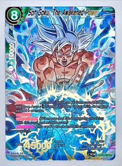 Dragon Ball Super Card - Son Goku, The Awakened Power TB1-097 SCR Secret Rare - Image 1