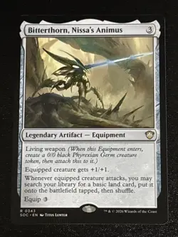 MTG Commander: Secrets of Strixhaven Bitterthorn, Nissa's Animus 0343 NM Rare - Image 1