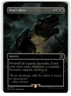 Don't Move (Borderless) 1 Universes Beyond Jurassic World Collection MTG Foil LP - Image 1