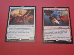 Khorvath Brightflame + Sylvia Brightspear (partners) Battlebond LP Light Play - Image 1