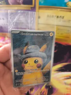 Pokemon Karte Card Pikachu With Grey Fehlt Hat Van Gogh Promo Sealed SV Black St - Image 2