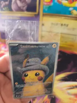 Pokemon Karte Card Pikachu With Grey Fehlt Hat Van Gogh Promo Sealed SV Black St - Image 4
