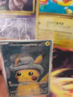 Pokemon Karte Card Pikachu With Grey Fehlt Hat Van Gogh Promo Sealed SV Black St - Image 5