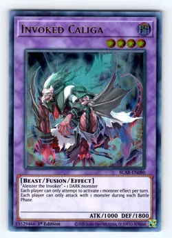 Yugioh Invoked Caliga BLAR-EN080 Ultra Rare - NM 💎 - Image 1