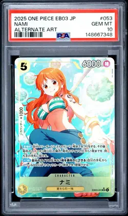 PSA 10 Nami One Piece SR EB03-053 ONE PIECE Heroines Ed Card JP - Image 1