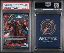 2026 PSA 10 ONE PIECE OP14-EB04 | SPECIAL ALT ART KID & KILLER 003 - Image 3