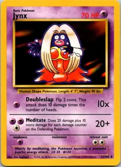 Pokemon Card - #31 Jynx Non Holo Rare WOTC 1999 Vintage - Image 1