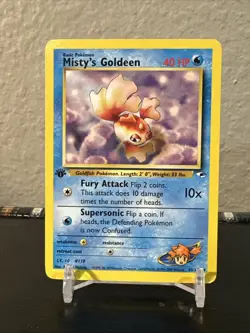Pokemon Card - Gym Heroes 85/132 - MISTY'S GOLDEEN (common) **1st Edition - Image 1