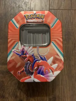 Bulk Lot Of Pokemon Trading Card Sleeves In A Tin (10 Random Cards Included) - Image 1