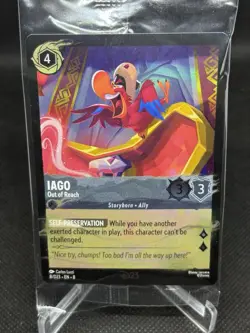 2025 Disney Lorcana D23 Iago Out Of Reach Promo Card D23 Gold Member Exclusive - Image 1