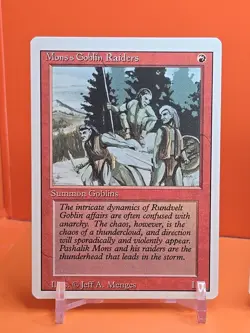 🔴(4) 1994 MAGIC The Gathering MONS S GOBLIN RAIDERS REVISED 3RD EDITION PLAYED3 - Image 2